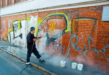Graffiti Removal in Santa Fe by Pure Wave Exterior Cleaning LLC 