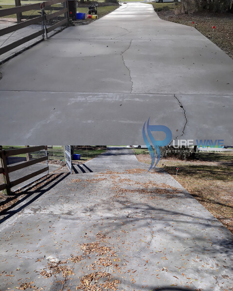Before & After Pressure Washing Driveway in Gainesville, FL (3)