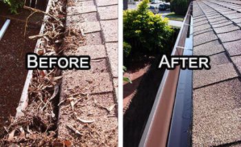 Gutter cleaning by Pure Wave Exterior Cleaning LLC