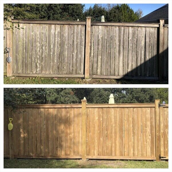 Before & After Power Washing Fence in Gainesville, FL (1)